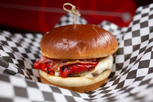 Fahghettaboutit burger.